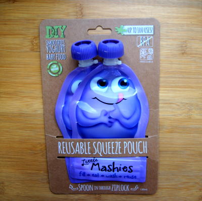 2pk Purple Little Mashies Reusable Food Pouches 